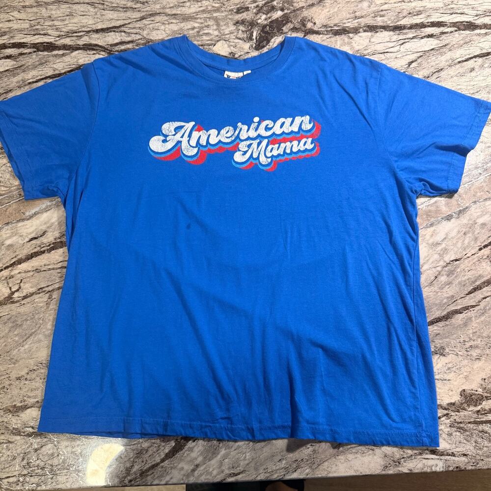 Spirit Of America Men's T-Shirt Short Sleeve Tee - Blue - XL